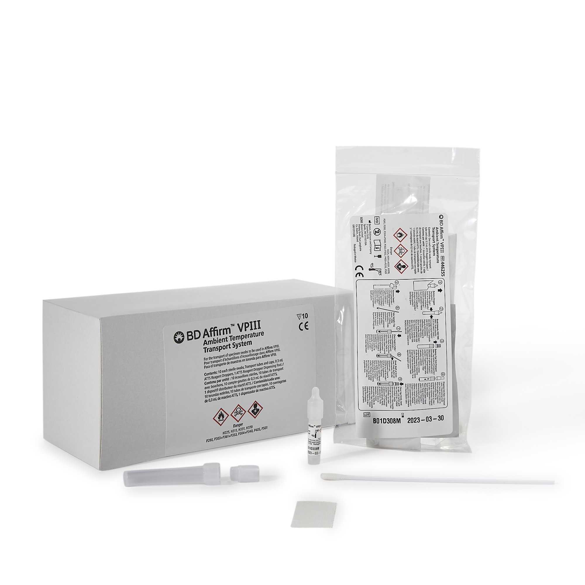 System Transport Specimen Collection and Transport Kit BD Affirm™ VPIII 0.3 mL Collection Tube Sterile (10/BX 10BX/CS) by BD  ID 446255